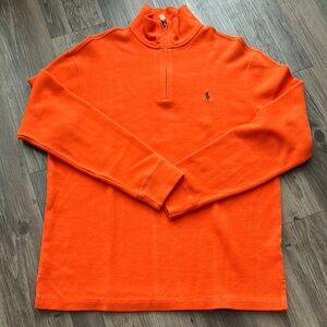 Polo by Ralph Lauren Orange Zip Up Sweater Vintage